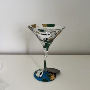 Hand painted 7 oz Martini glass